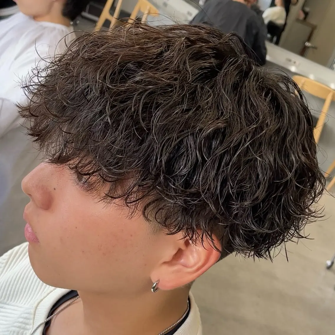 ミディアム パーマ ヘアアレンジ メンズ fifth 石川 凪のヘアスタイル