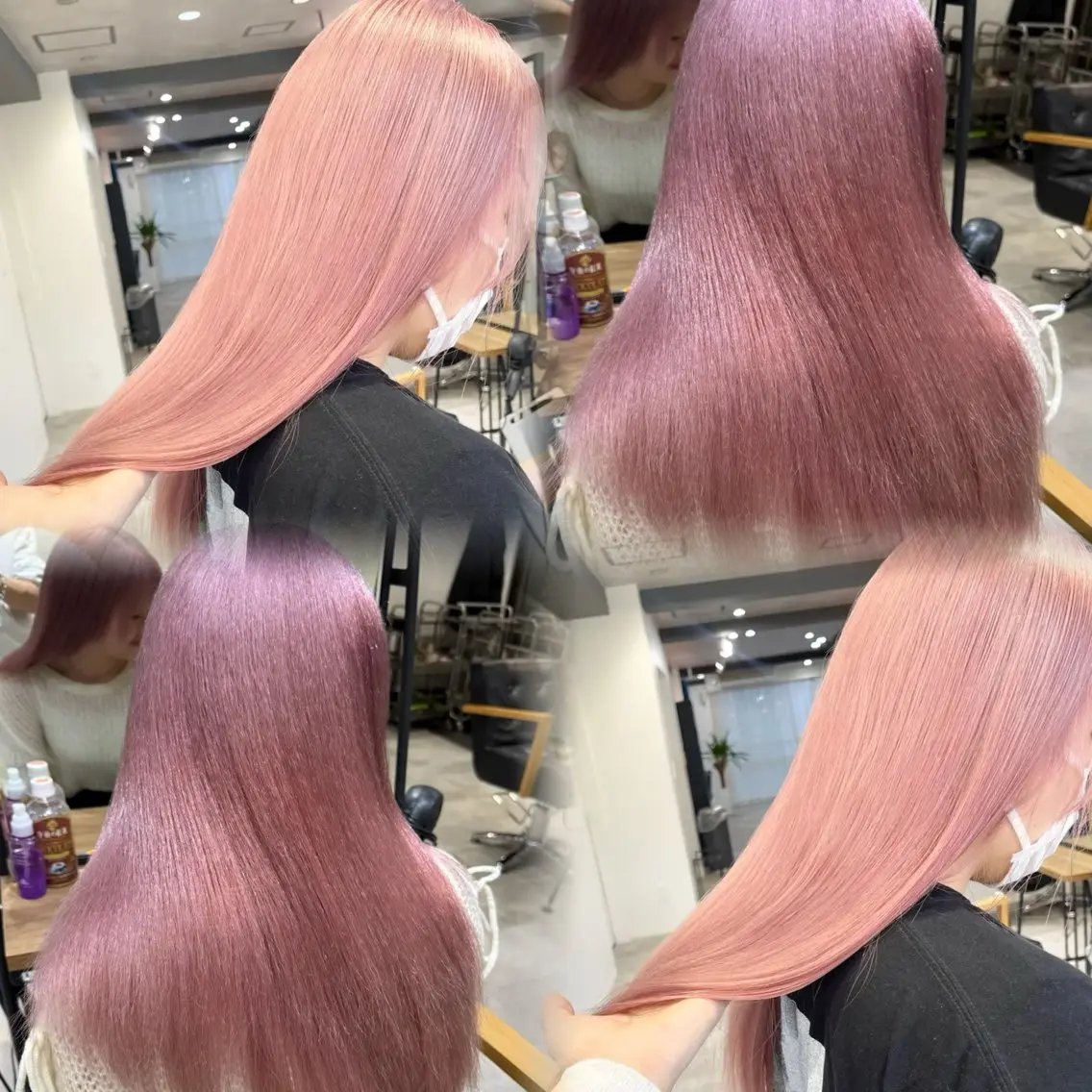 ⌇🎀急募🎀期間限定🎀⌇ ダブルカラー(ブリーチ🉑)➕トリートメント🤍¥13200➡️¥4400の写真