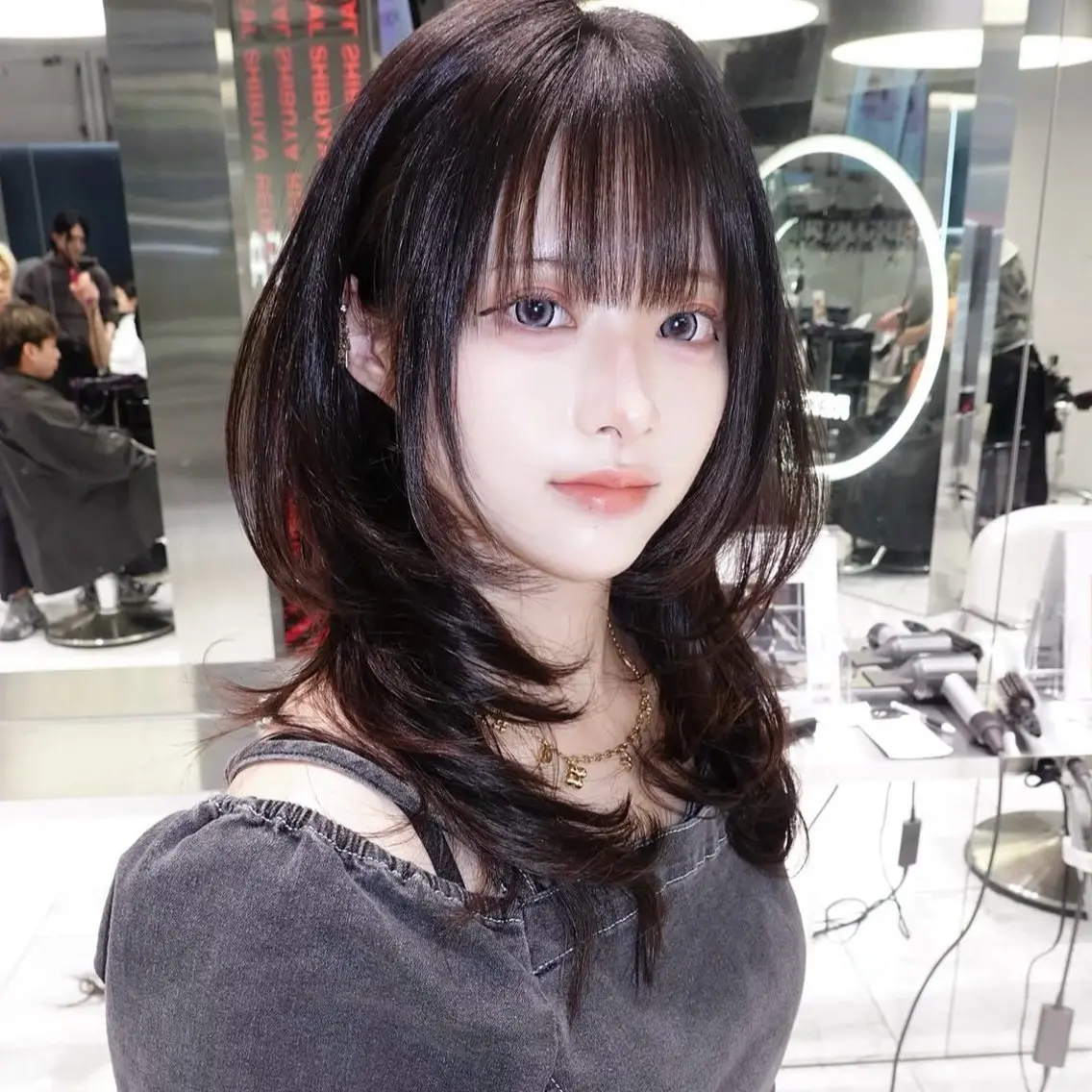 【💎人気No.1💎】韓国ハイレイヤー＋透明感カラー＋高保湿トリートメント¥7,700（通常¥15,400）の写真