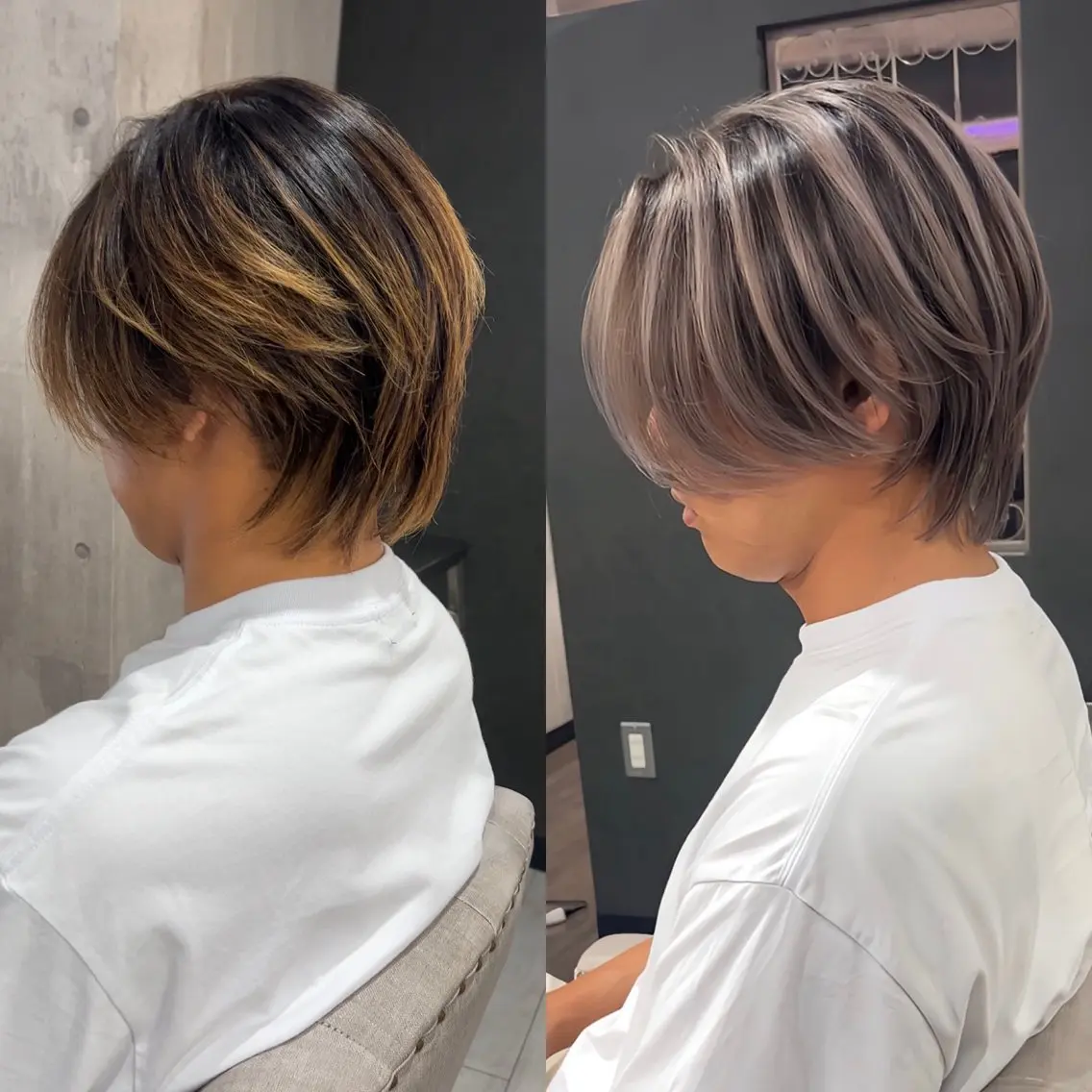 ミディアム レイヤーカット メンズ縮毛矯正 🎖アジマ リョオのヘアスタイル