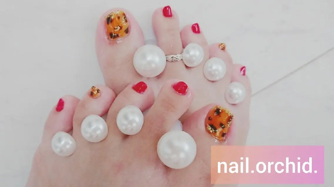 ネイル フットネイル orchid ♡オーキッドのネイルデザイン