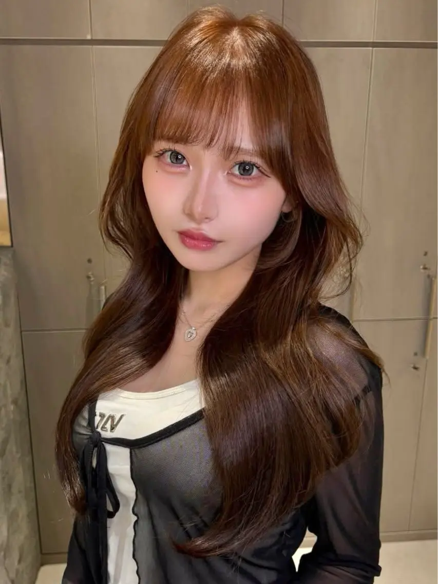 ロング カット ヘアカラー トリートメント 仙台Ｉ韓国レイヤー Ｉ髪質改善Ｉ伊藤拓海のヘアスタイル