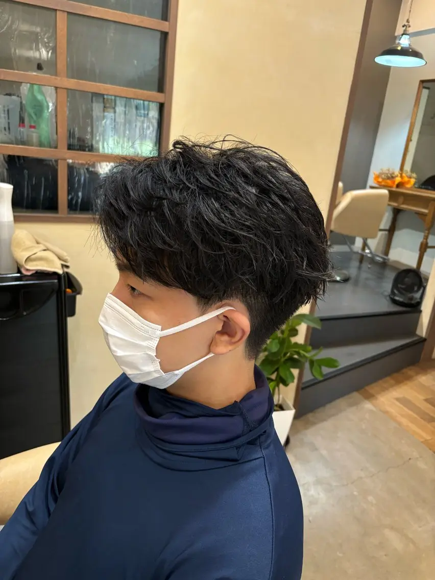 ショート メンズ カット パーマ 鹿児島 TSUBASAのヘアスタイル