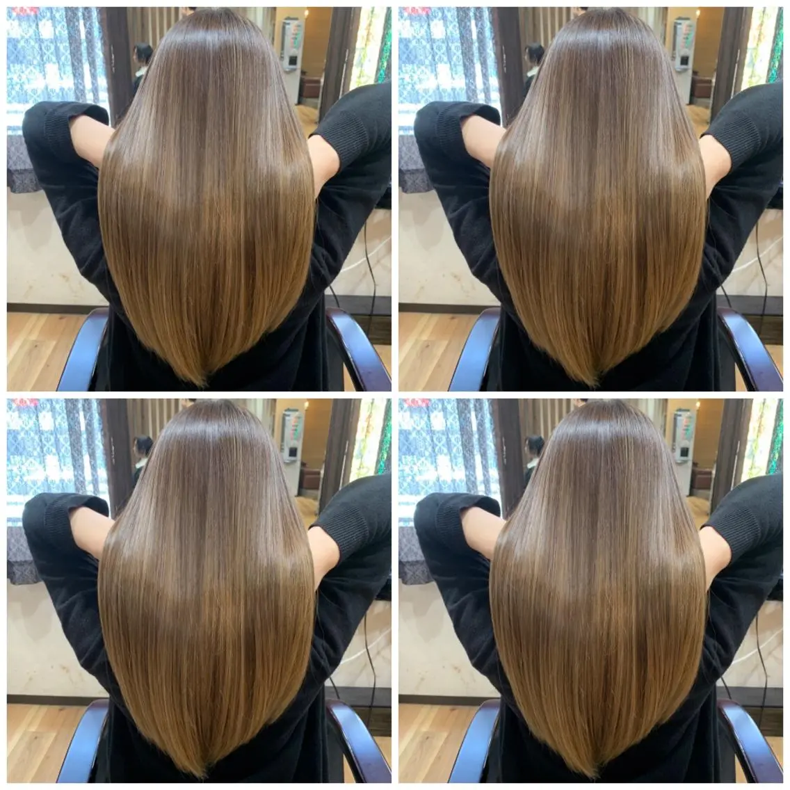 ロング カラー カット ヘアカラー トリートメント 髪質改善🩵艶髪 ストレート🩵山口のヘアスタイル