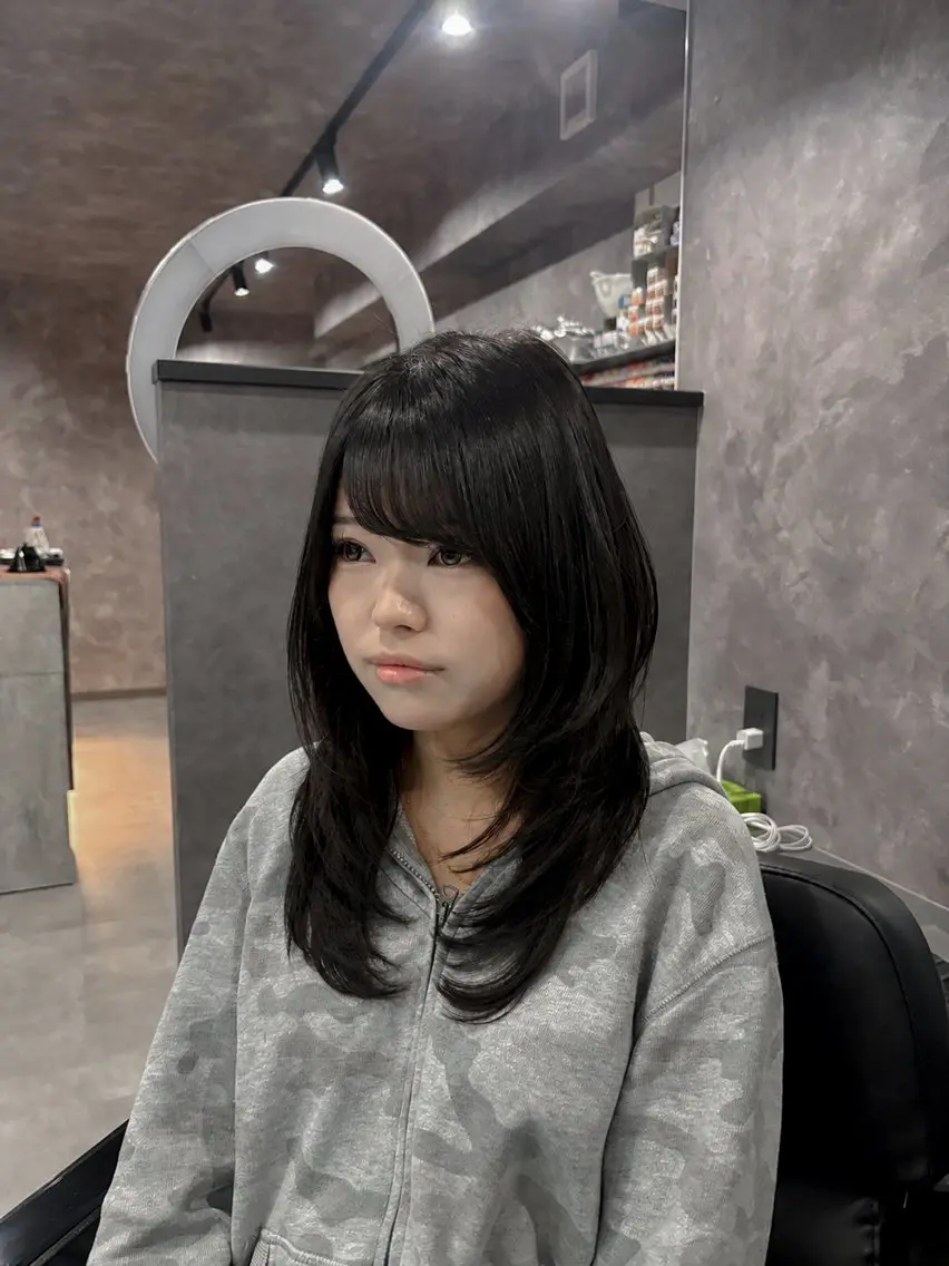 セミロング 韓国・網紅style 🦋HONOKA🦋のヘアスタイル