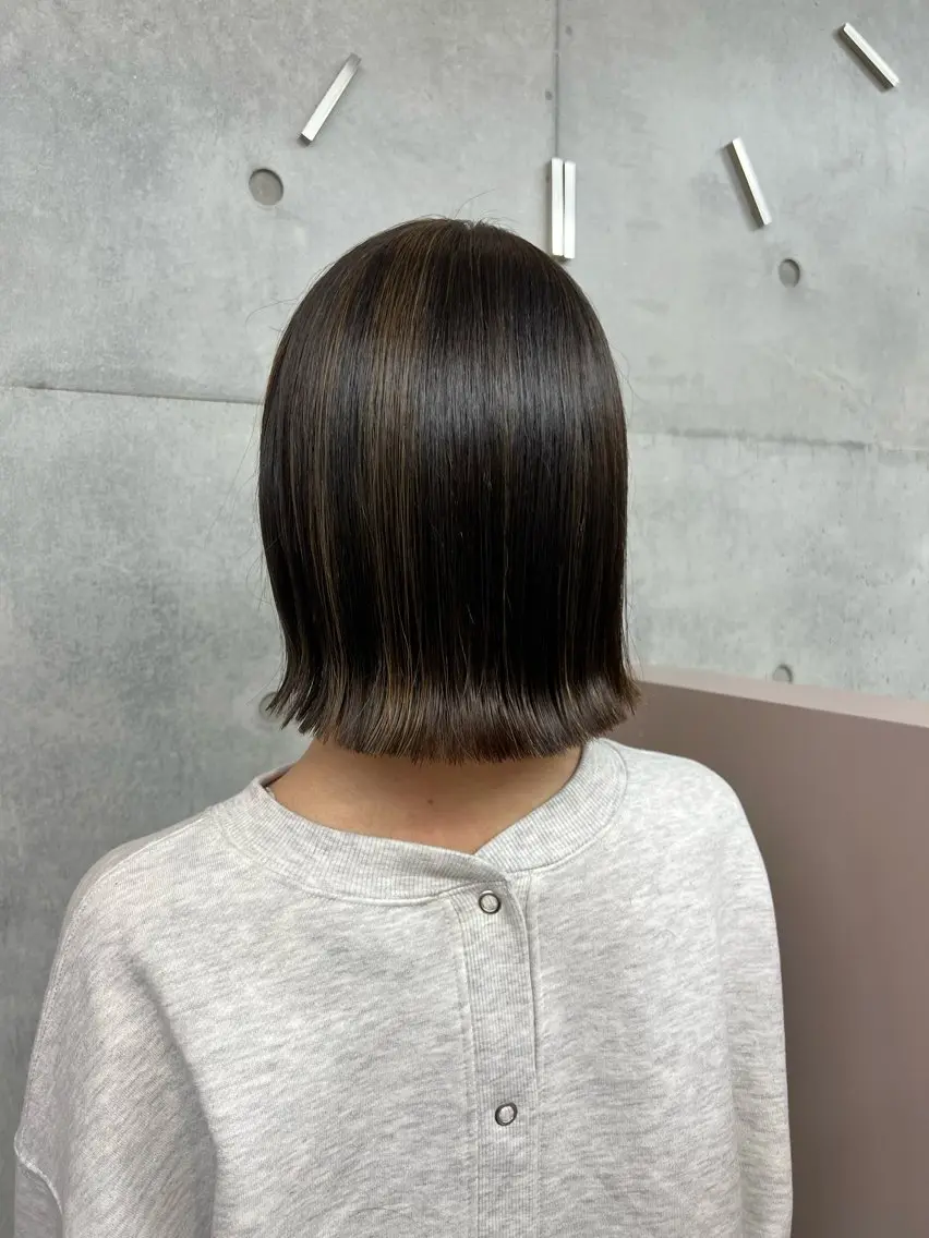 ミディアム ボブ ハイライト 佐藤カコ♡艶髪/ アレンジ/レイヤーのヘアスタイル