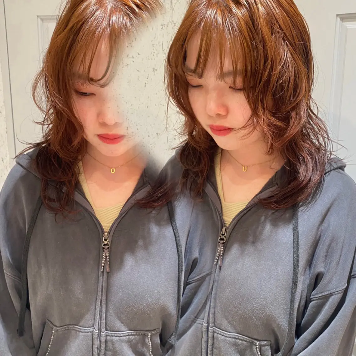 ミディアム カラー パーマ カット ヘアカラー パーマ トリートメント mai / linoah˚✧のヘアスタイル
