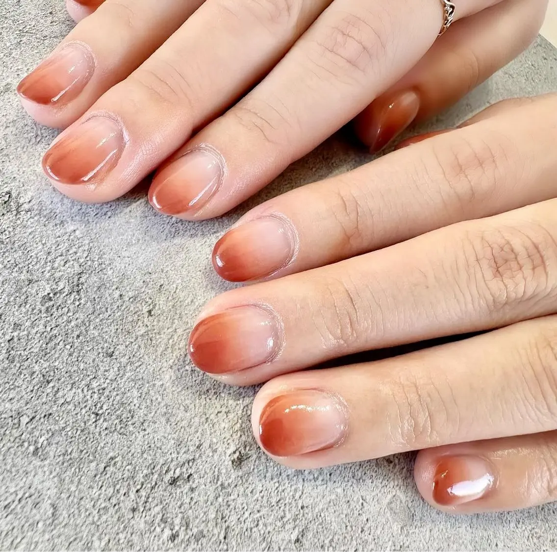 グラデーション or フレンチ🧡の写真