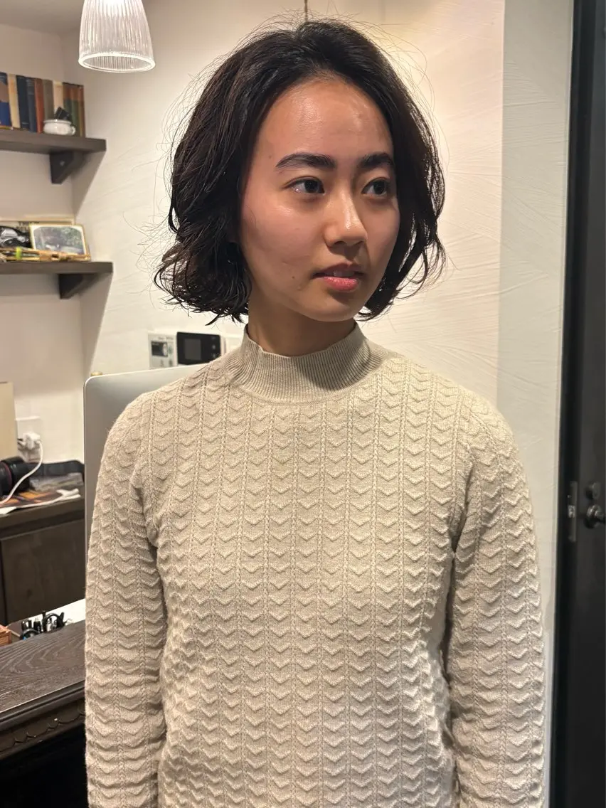 ショート パーマ 目黒/当日🉑/本橋 真樹のヘアスタイル