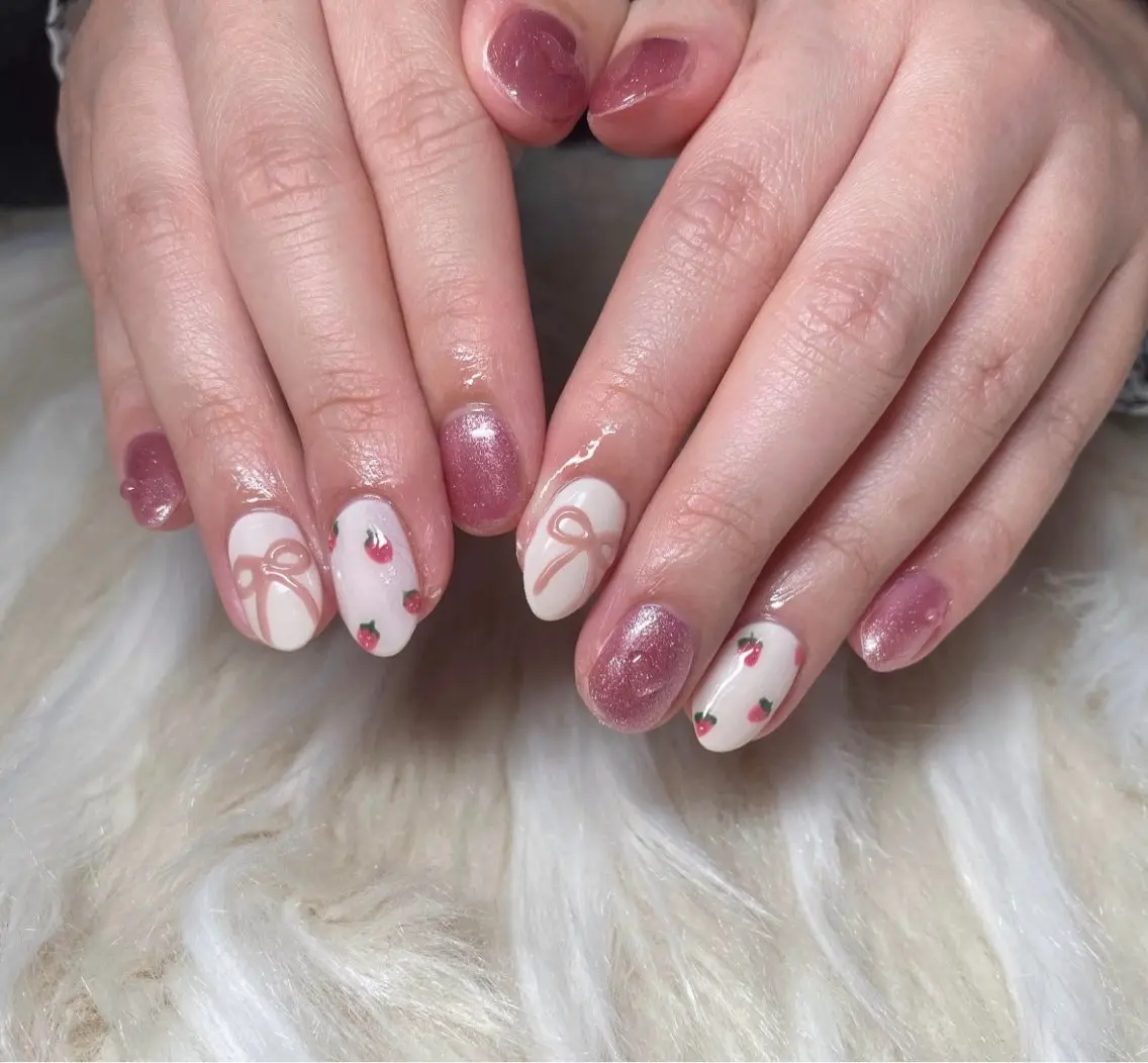 ネイル 長さ出し フラッシュネイル フラッシュマグ フレンチネイル ジェルネイル ハンドネイル Nail&eye Belire 新宿のネイルデザイン