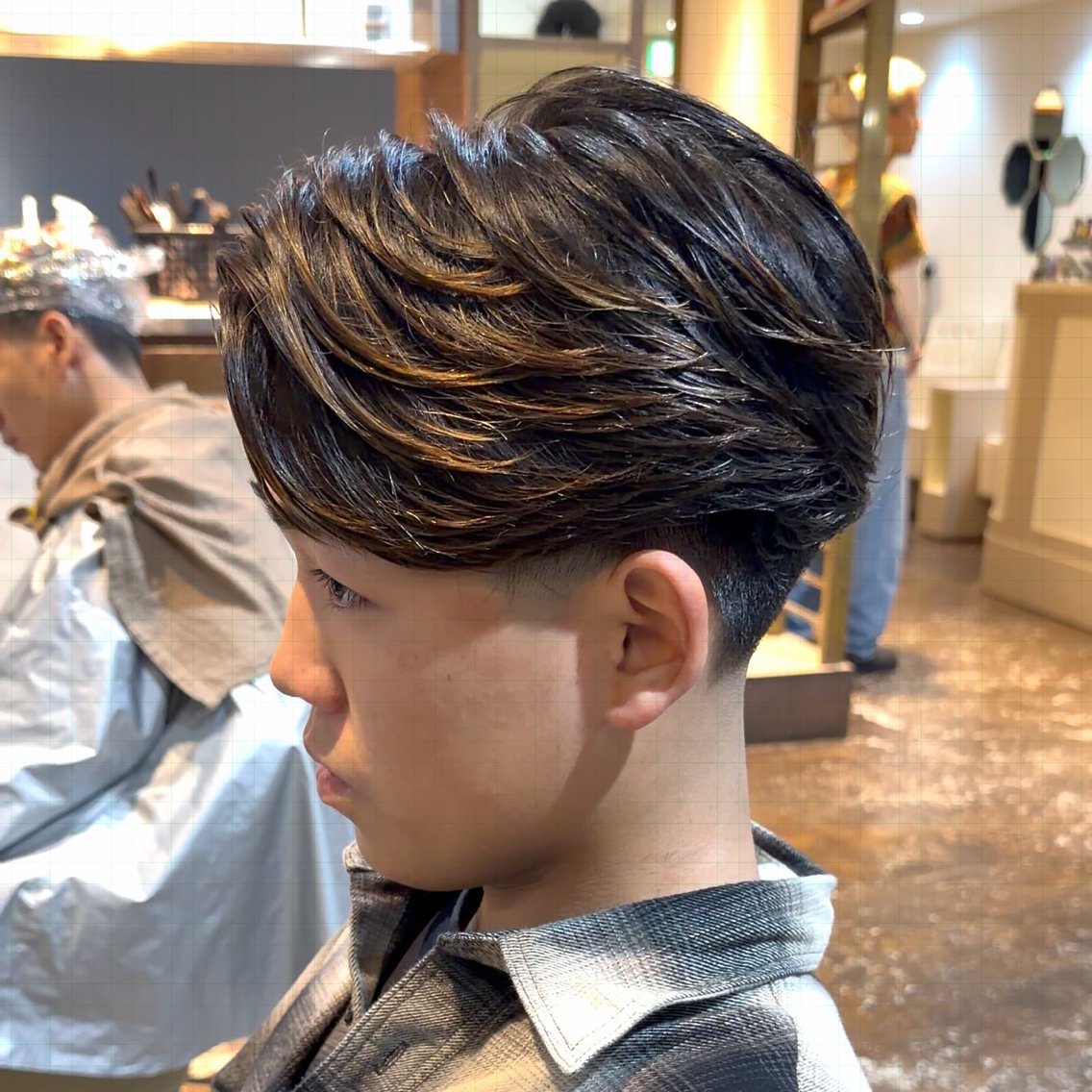 メンズ カット パーマ 原田 黎也のヘアスタイル