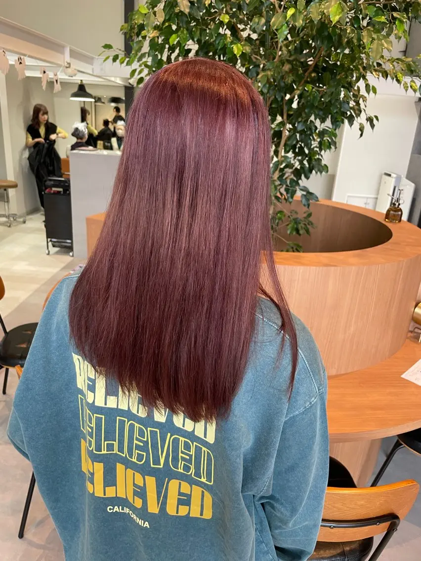 セミロング カラー ブリーチ カット ヘアカラー ayaka |トレンドヘアのヘアスタイル