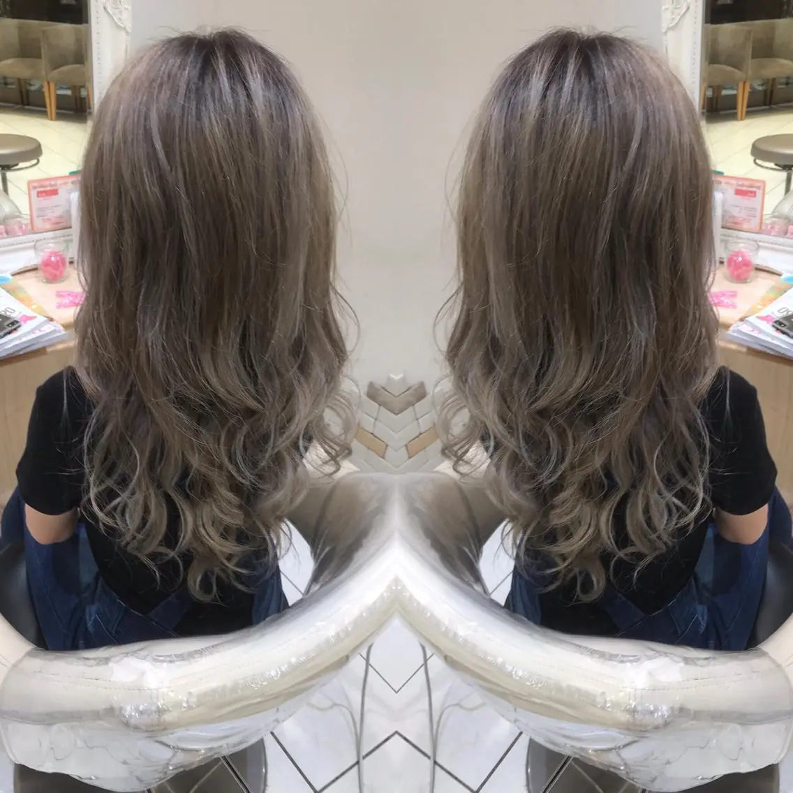 ロング カラー ブリーチ ブラウンカラー ナチュラルブラウン Uno. 本気で ヘアに悩む方へ✨のヘアスタイル