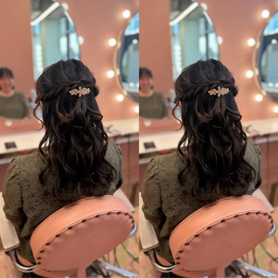 セミロング ヘアアレンジ ヘアセット 梅田茶屋町ヘアセット 🎀RIONA🎀のヘアスタイル