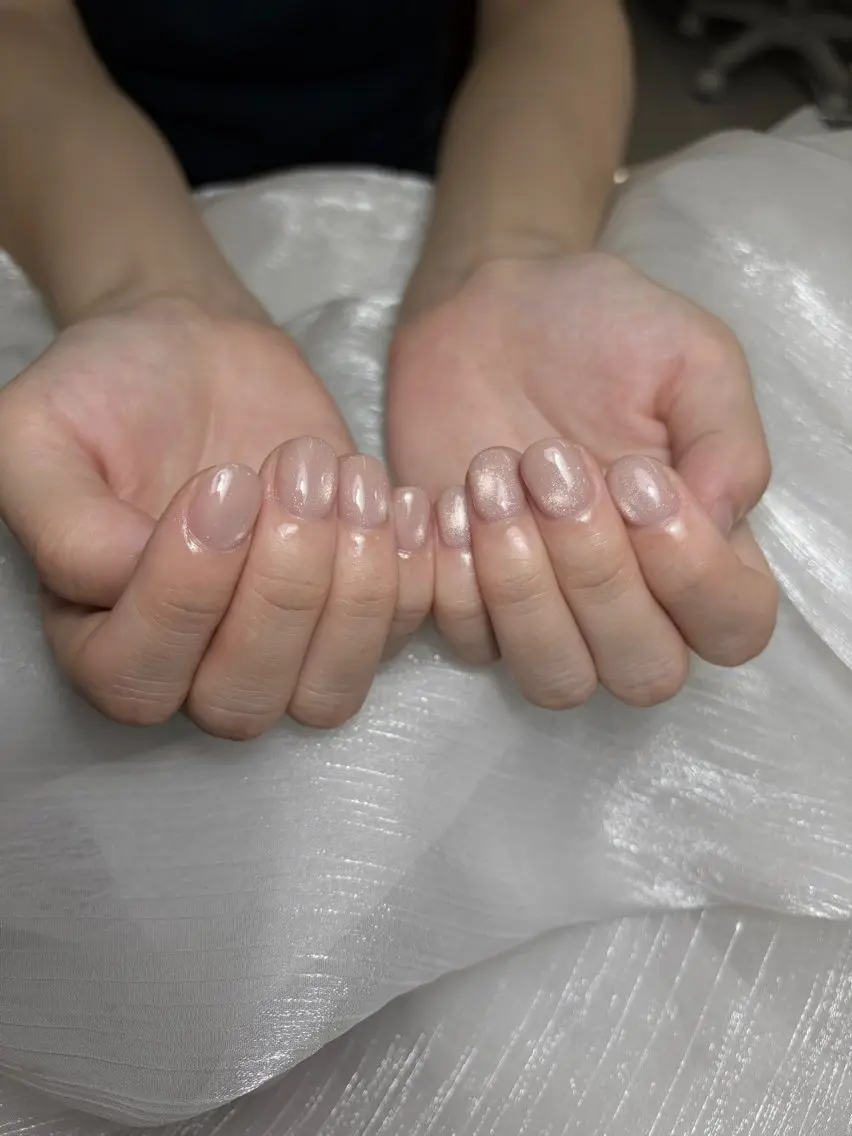 ネイル ハンドネイル ユリ🎀長さだし/ パラジェル/持ち込みのネイルデザイン