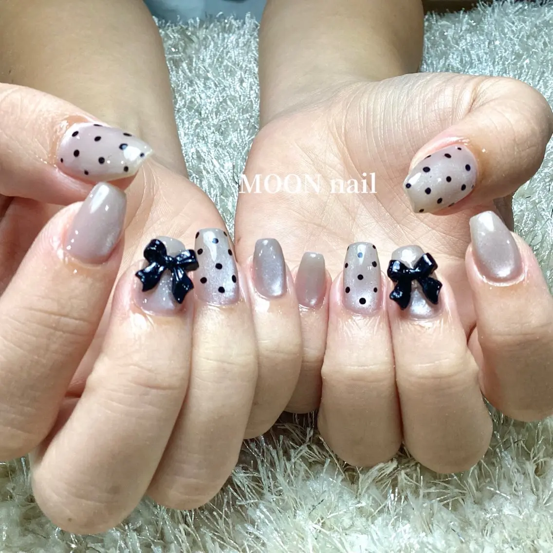 ネイル アートネイル マグネットネイル ハンドネイル 浦添 MOON  nailのネイルデザイン