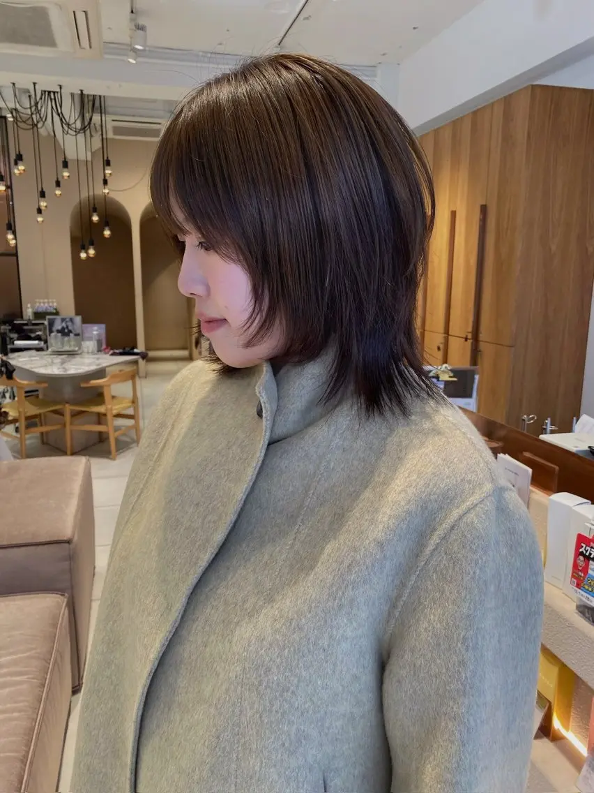 ミディアム 顔周りカット レイヤーカット YUMA🪽/無料 ショートモデル募集中のヘアスタイル