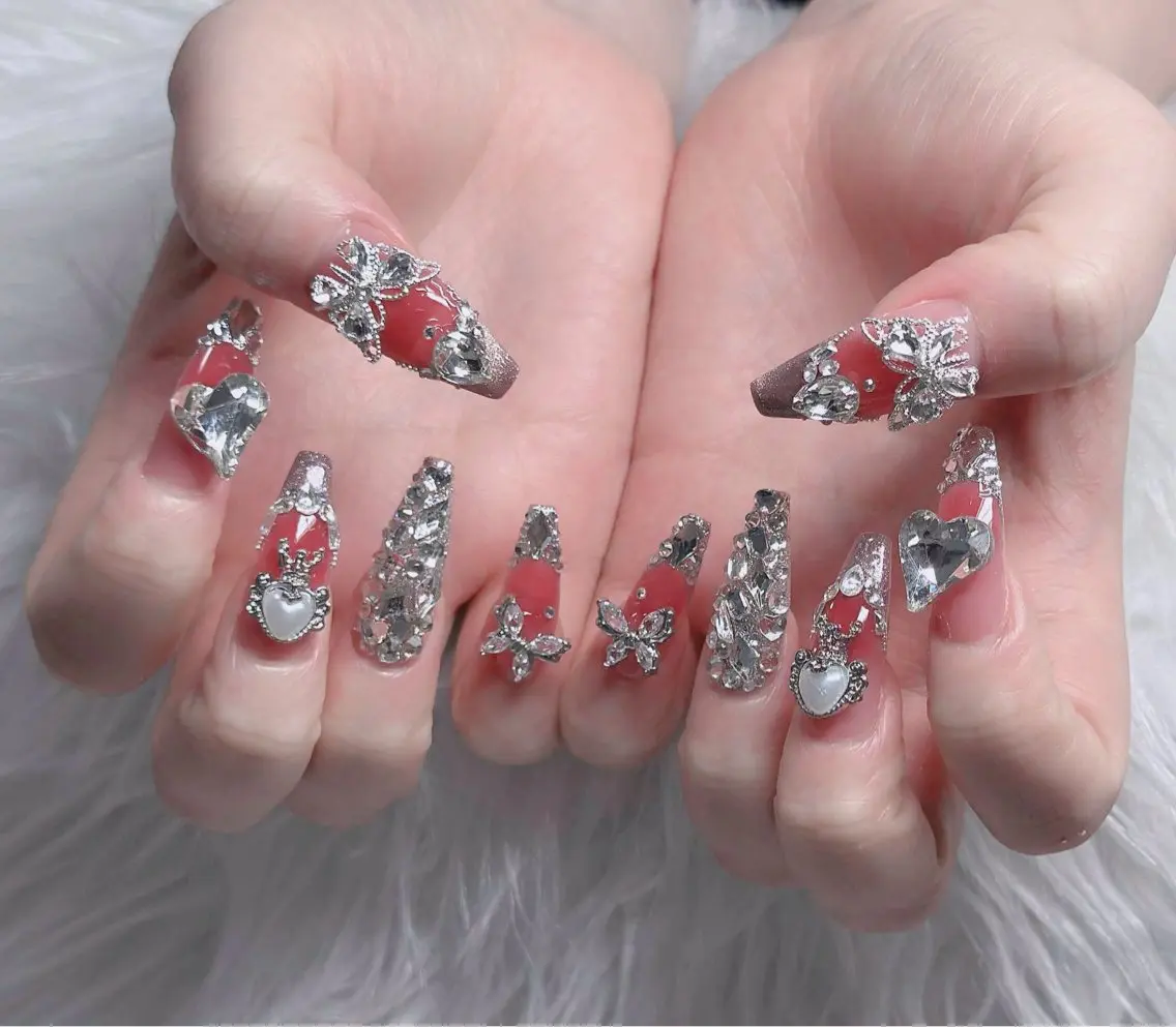 ネイル アートネイル ボルドー フレンチネイル ジェルネイル 氷ネイル・うるうるネイル ハンドネイル H.baby Nail Salonのネイルデザイン