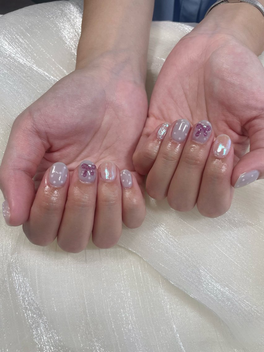 ネイル ドット ハンドネイル Knail COCOA🩵のネイルデザイン