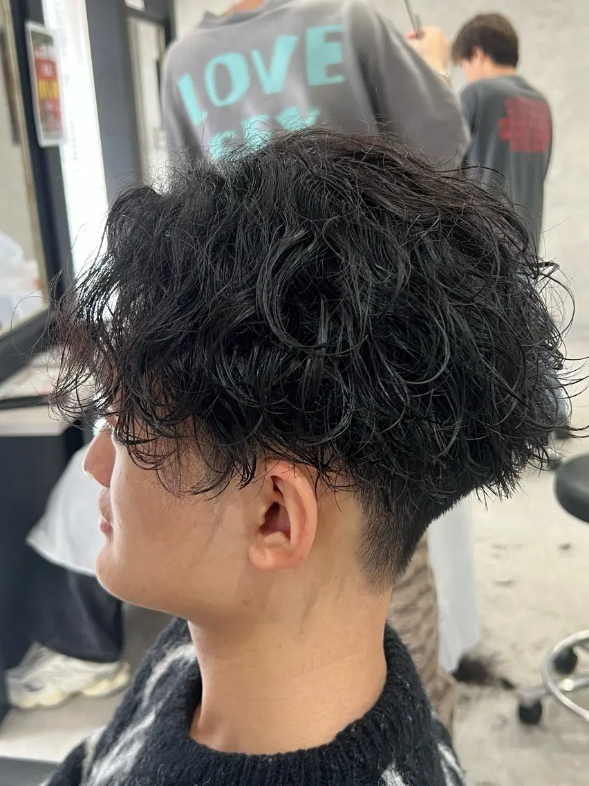 ミディアム ミディアムパーマ カット パーマ メンズ特化パーマ &カラー🔥小倉大和のヘアスタイル