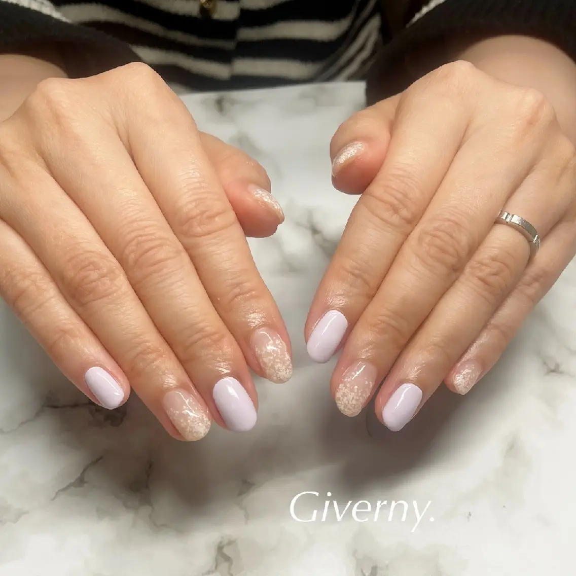 ネイル グラデーション 春ネイル ハンドネイル Giverny .のネイルデザイン