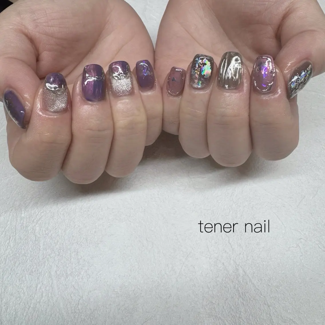 ネイル キラキラネイル ニュアンスネイル ハンドネイル テネルネイル tener nailのネイルデザイン