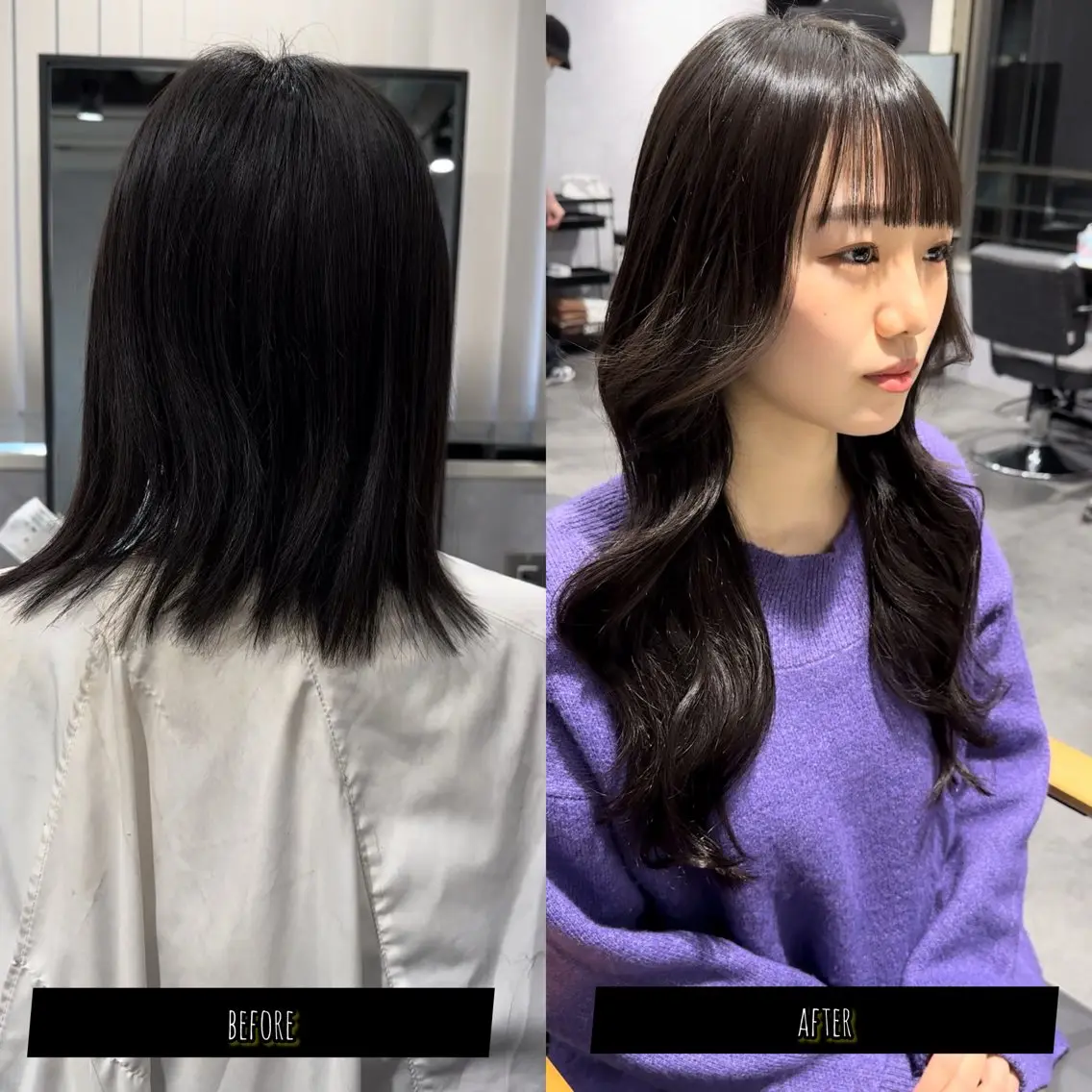 ミディアム プルエクステ エクステ エクステ プルエクステ/透明感 カラー✨KAZUKIのヘアスタイル