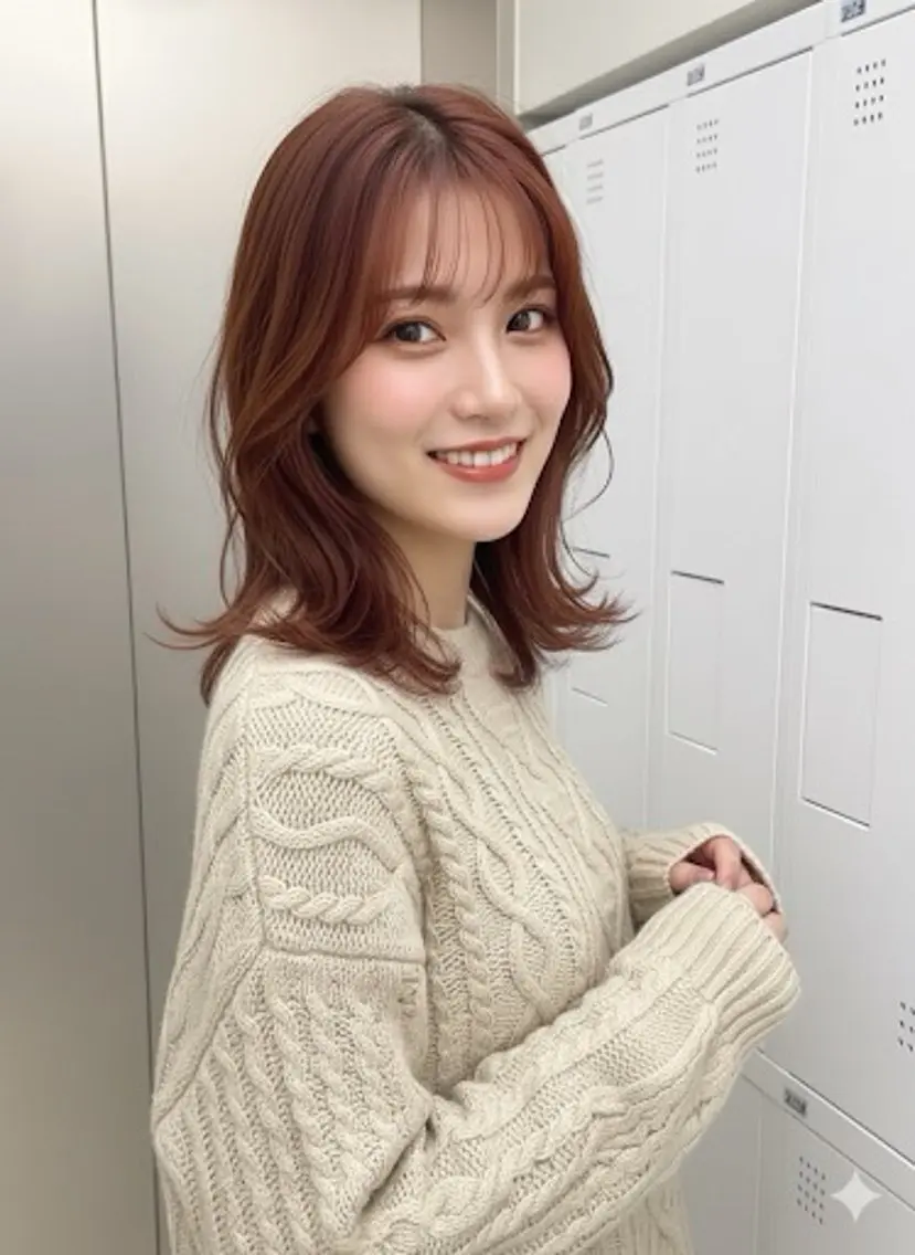 ミディアム カラー レッドカラー カット ヘアカラー 似合わせカット指名率 NO.1/髪質改善のヘアスタイル