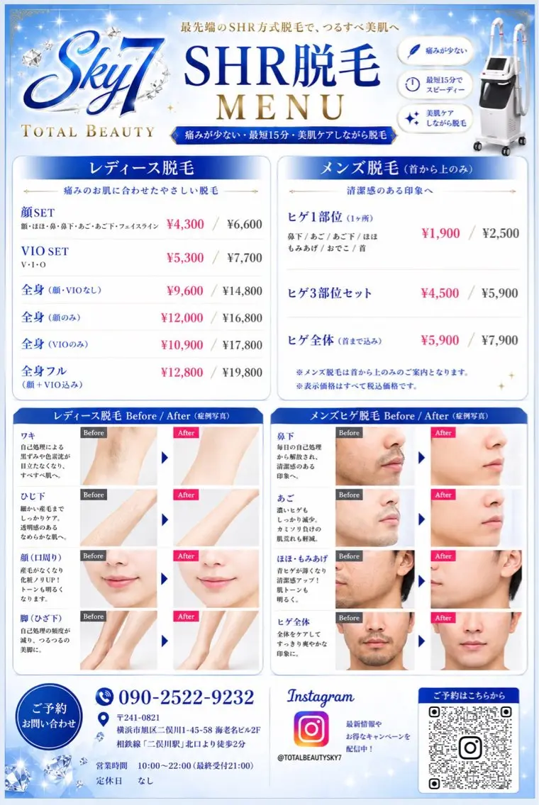 🩵全身脱毛（顔・VIOなし）の写真
