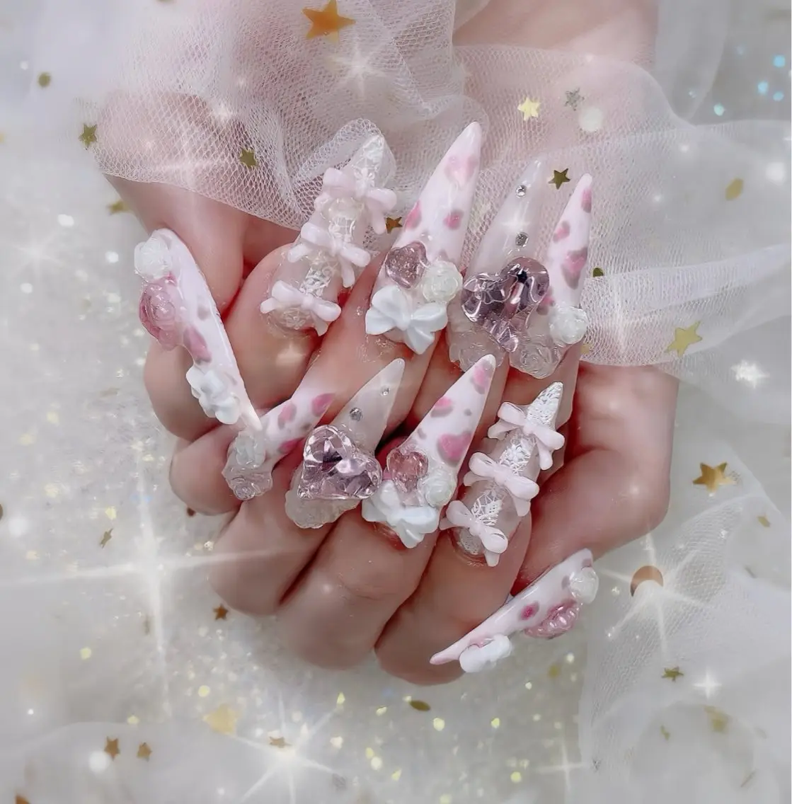 メンズ キッズ ネイル オーロラネイル ブルー フットネイル ジェルネイル 氷ネイル・うるうるネイル ハンドネイル Rin Nail 新大久保店のネイルデザイン