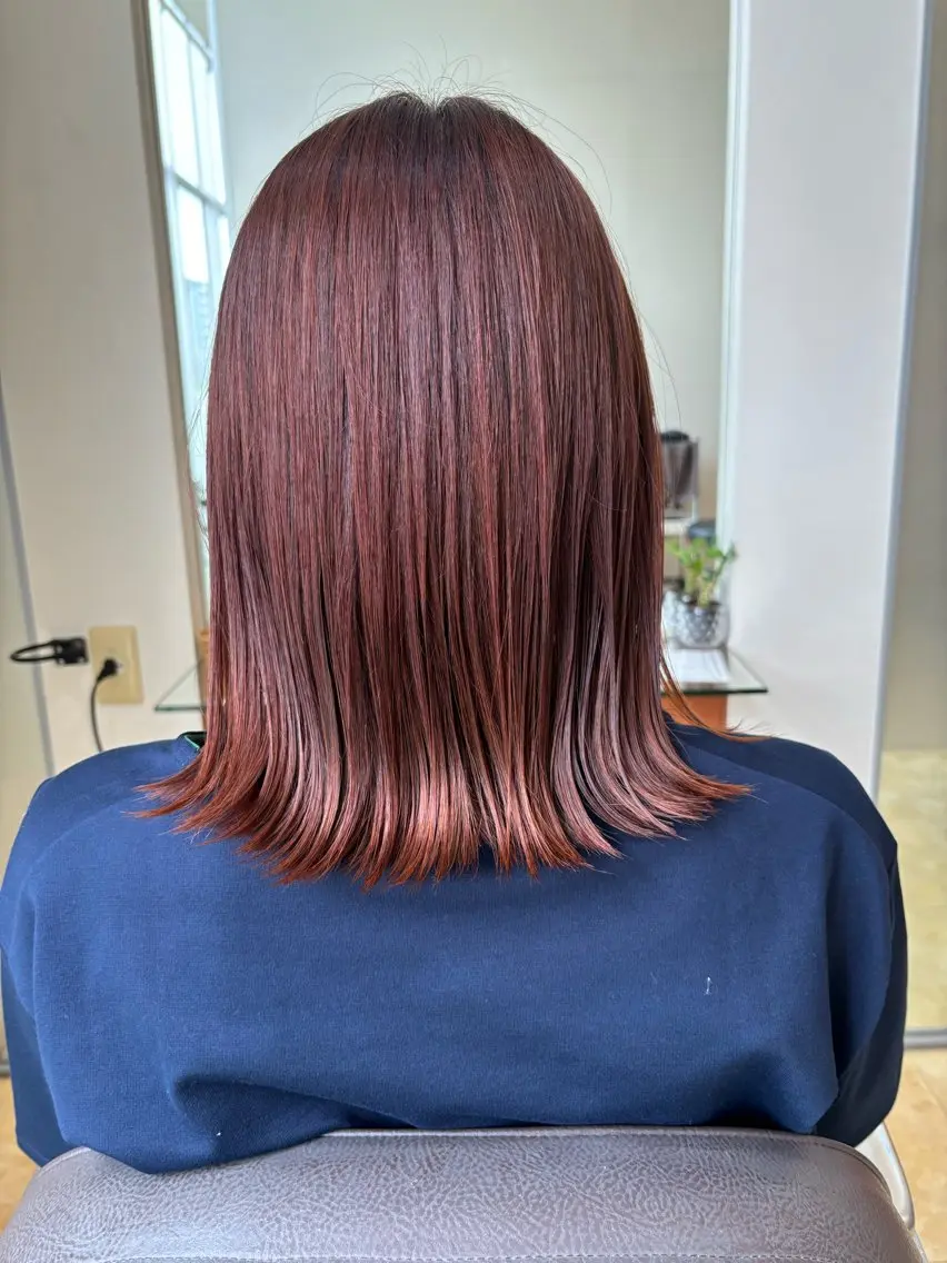 ミディアム カラー ヘアカラー ヘッドスパ 亀山 来未のヘアスタイル
