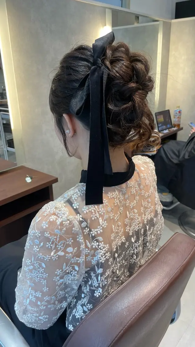 ロング ヘアセット chic 渡辺 桃羽のヘアスタイル