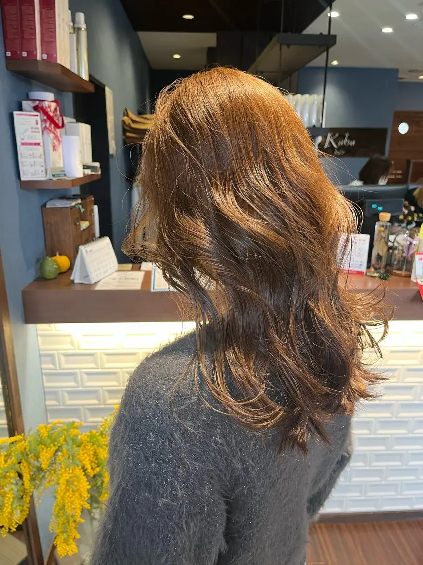 セミロング カラー ベージュカラー 透明感カラー ダブルカラー ヘアカラー トリートメント 🌼kubu🍀 Minami🌼のヘアスタイル