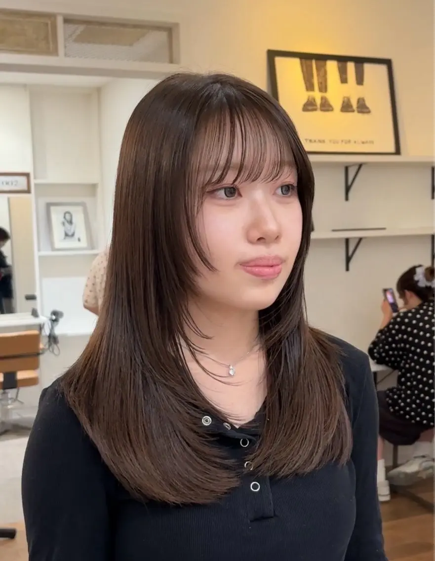セミロング カラー ベージュカラー 透明感カラー トリートメント ヘアカラー ✨透明感カラー✨ suzuka🫧のヘアスタイル