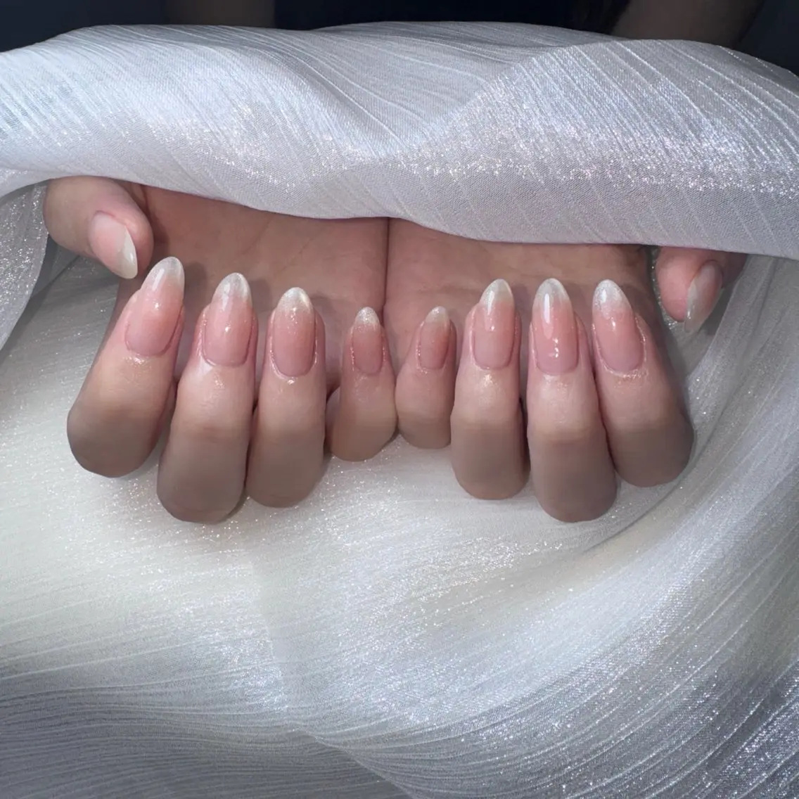 ネイル チークネイル フレンチネイル グラデーション 韓国ネイル マグネットネイル ハンドネイル Hana Nailのネイルデザイン