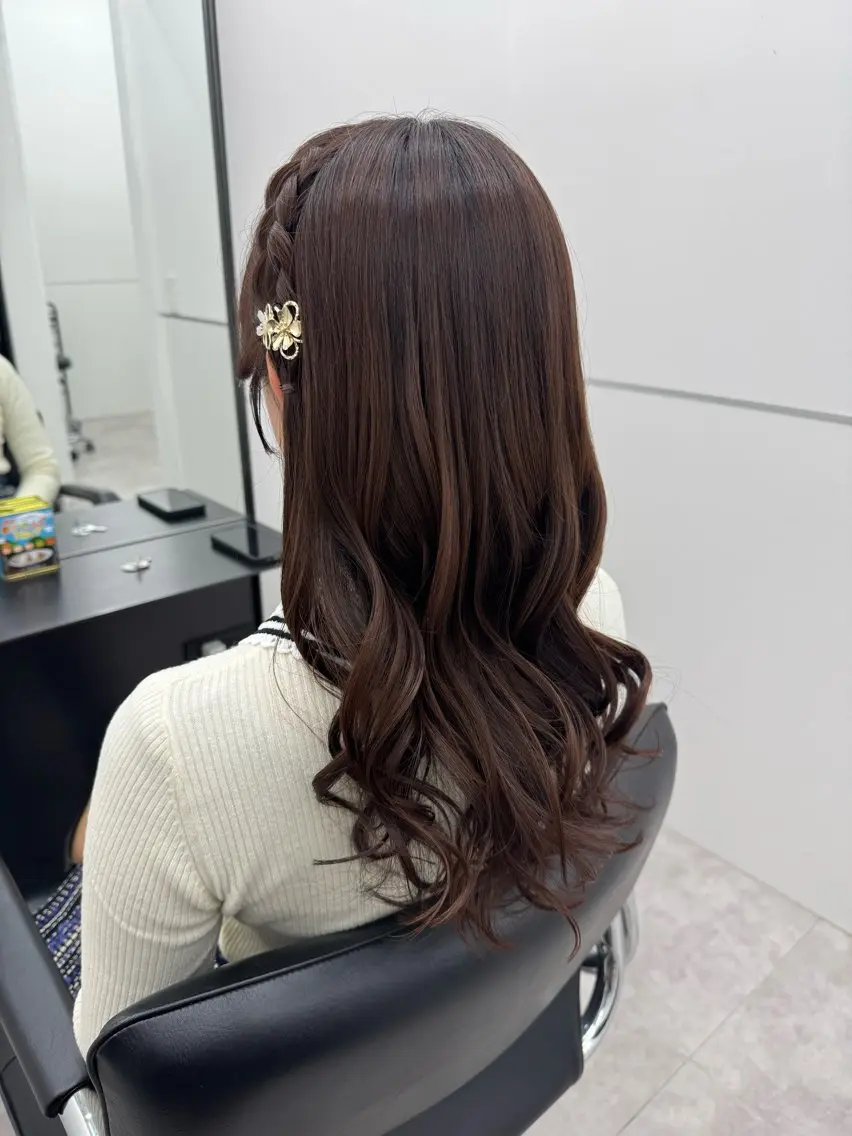 ロング ヘアアレンジ デジタルパーマ🫧 韓国風ヘア🫧サクラのヘアスタイル
