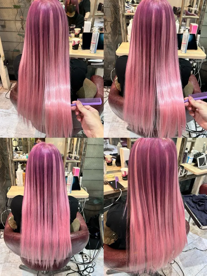 ロング カラー タケ ウチのヘアスタイル