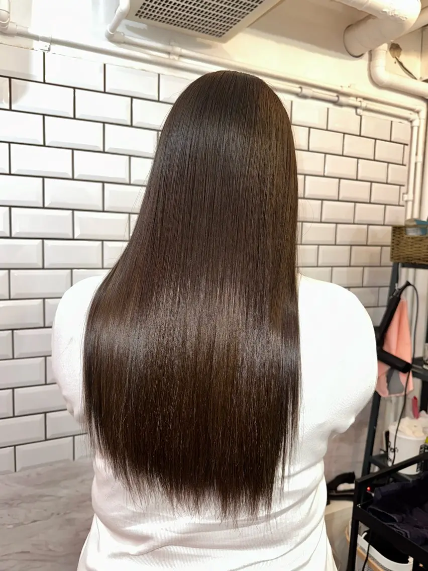 ロング カラー ブラウンカラー チョコレートブラウン トリートメント 🎀透明感カラー🎀 Kurumiのヘアスタイル