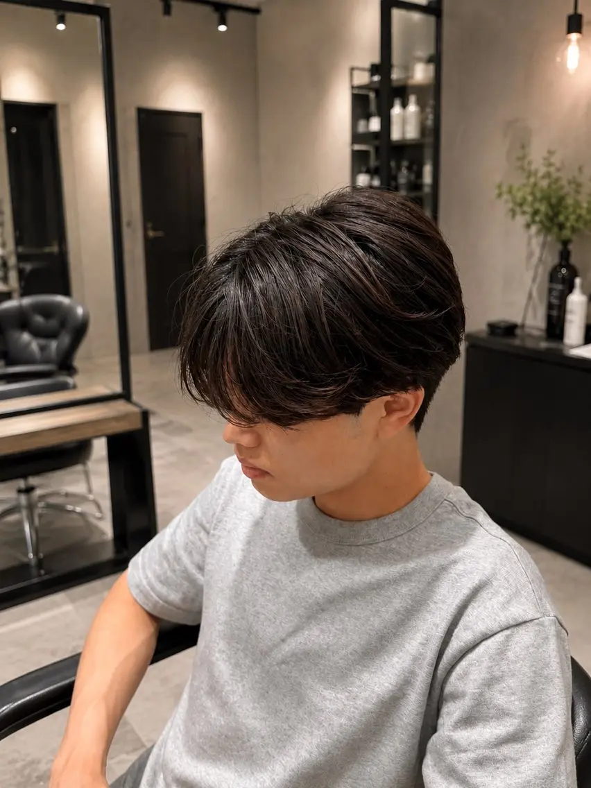 ミディアム メンズ 久保田 祥伍のヘアスタイル