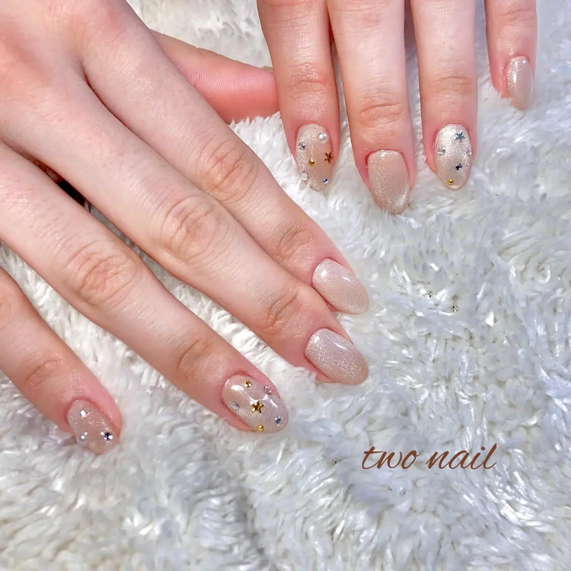 ネイル アートネイル フットネイル ハート マグネットネイル ニュアンスネイル ハンドネイル two nailのネイルデザイン