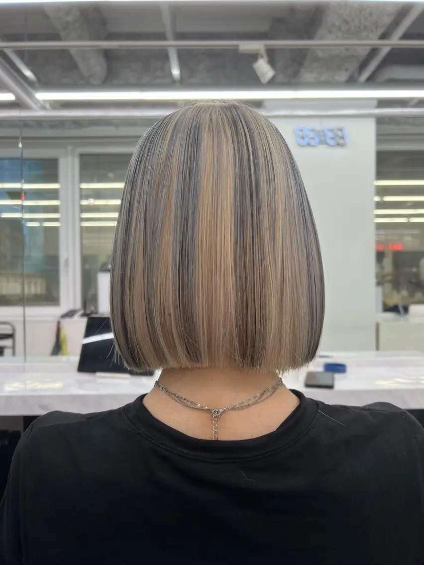 カラー ブロンド ボブ ヘアカラー プルエクステ 🖤MIYUのヘアスタイル