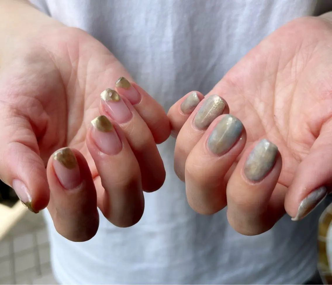 ネイル ニュアンスネイル ぷっくりネイル Blé nailのネイルデザイン
