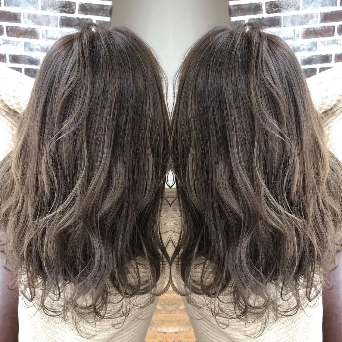 ロング カラー アディクシーカラー ブリーチ グレージュ カット ヘアカラー トリートメント ヘッドスパ 木下大地 HAIR Oneのヘアスタイル