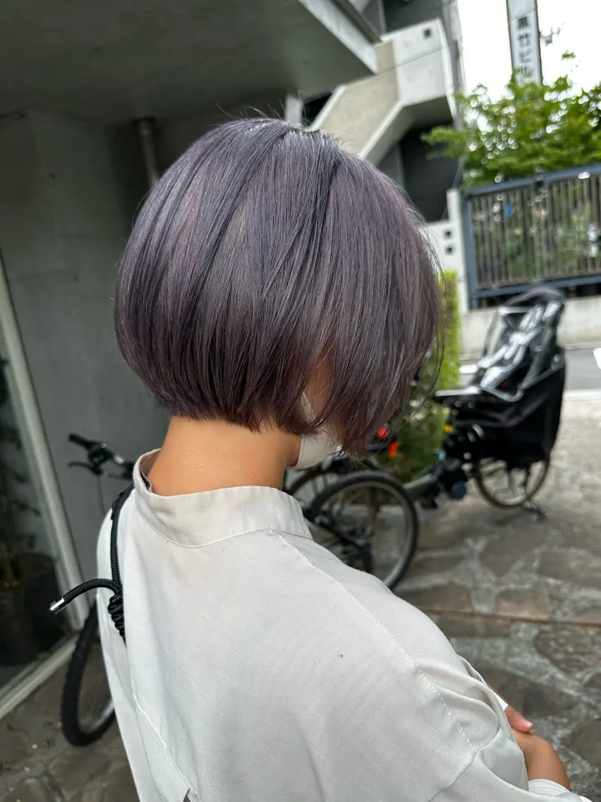 ショート カラー ショート・ウルフ✂︎ 安住有咲子のヘアスタイル