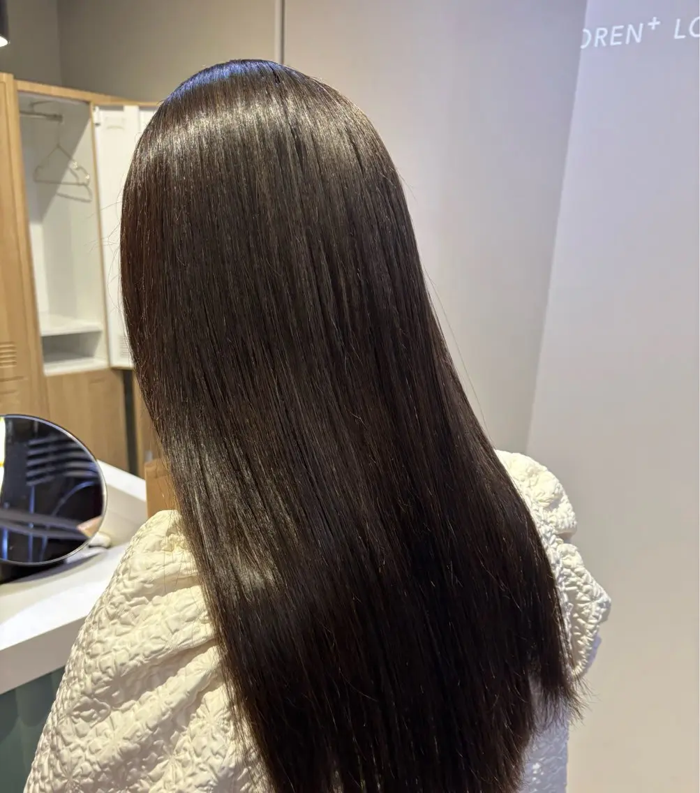 ロング カラー オリーブ🎶アッシュ グレージュちひろ🧸のヘアスタイル