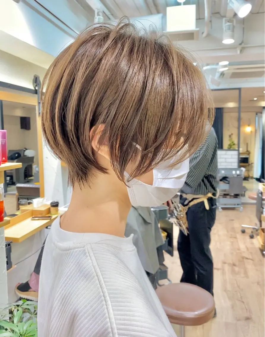 ショート ショートボブ ハンサムショート 丸みショート ボブ ショートヘア デビュー直前！似合わ せショート特化/荒砂のヘアスタイル