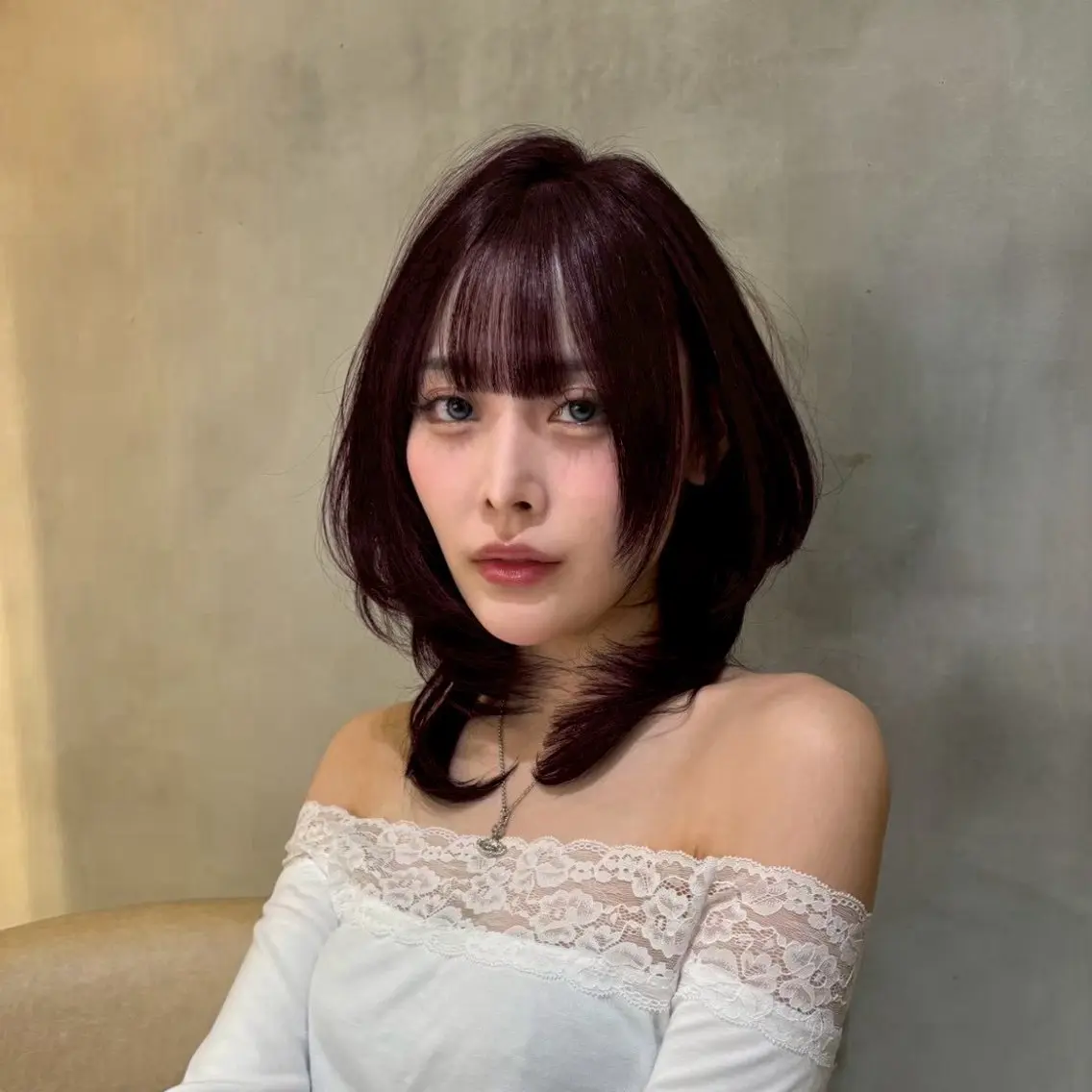 ミディアム カット ヘアカラー トリートメント 🦋高屋敷陸🦋 レイヤー/ハイトーンのヘアスタイル