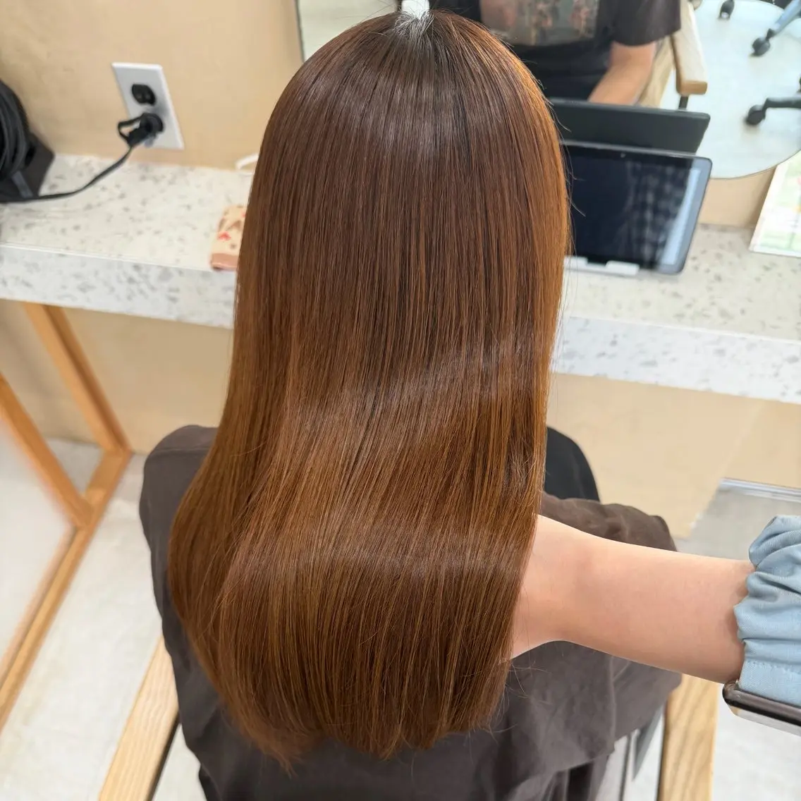 セミロング カット 縮毛矯正 いがらし ふうらのヘアスタイル