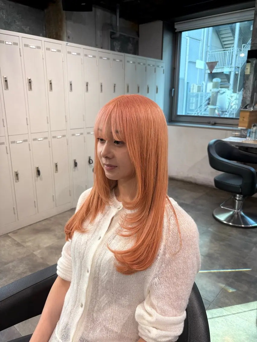 ロング カラー ヘアカラー ハイトーン 横浜💞ミオのヘアスタイル