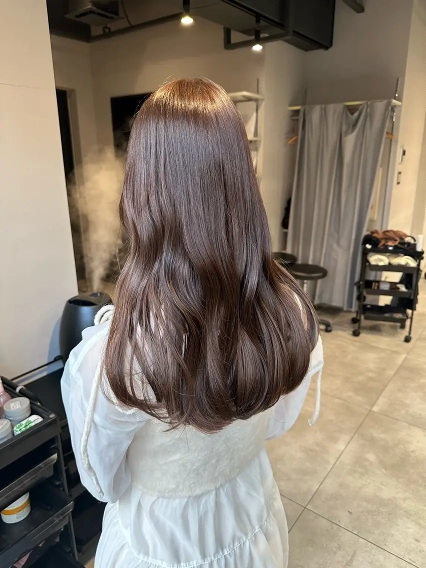 ロング 髪質改善 トリートメント カット ヘアカラー トリートメント KURO/縮毛矯正 /髪質改善/レイヤーのヘアスタイル